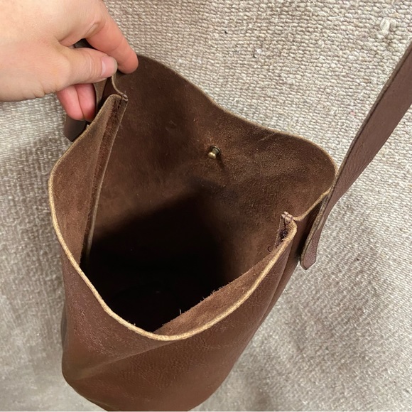 Brown Leather Bucket Bag - Picture 6 of 10